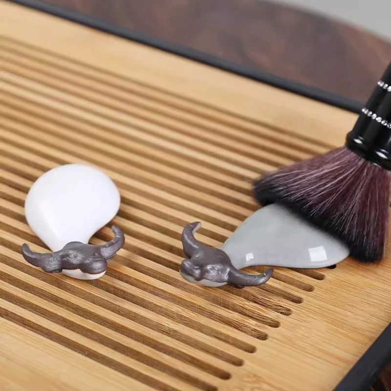 Tea Pet Opening The Ru Kiln Can Be Used for Nourishment Tea Table Decorations Chinese Style Handmade Ice Cracked Ceramic Tea Toy