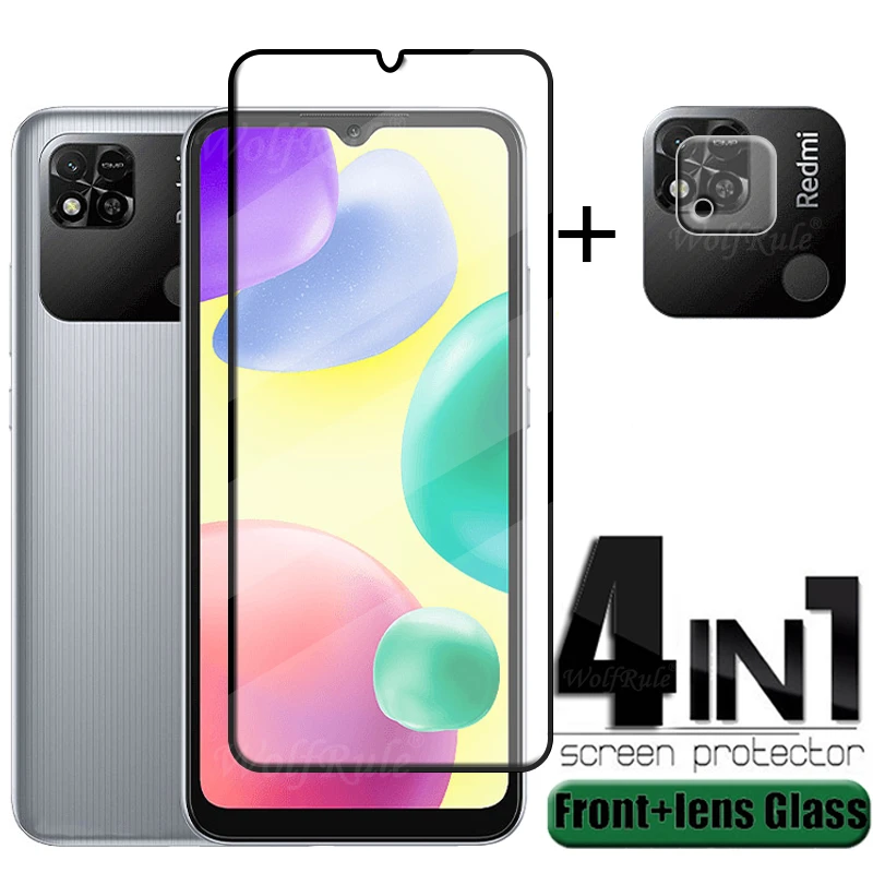 

4-in-1 For Xiaomi Redmi 10A Glass For Redmi 10A Tempered Glass Protective Film Screen Protector For Redmi 9 9A 9C 10A Lens Glass