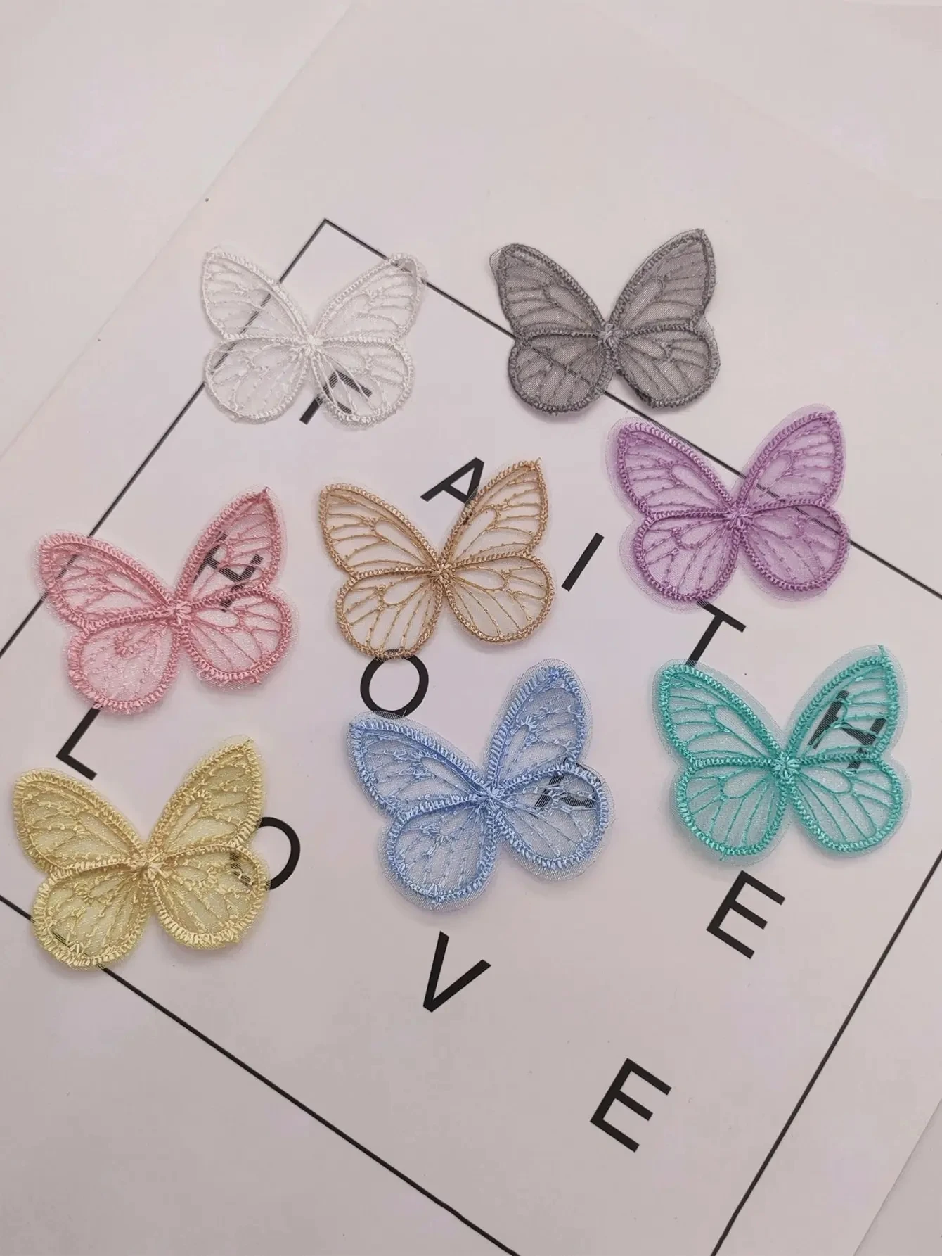 Embroidered Butterfly Patches Cloth Wedding Birthday Clothing