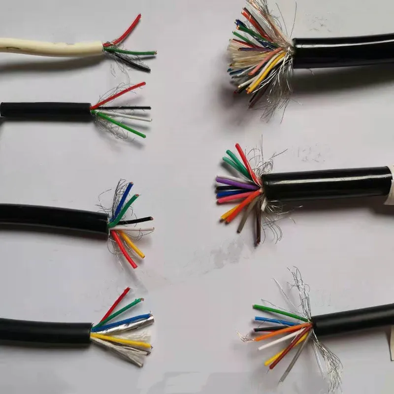 Primavera pu Escudo Cabo 10 Core 20 Awg Trecho 10 11 12 13 14 15 Metros Espiral Fio Telescópica