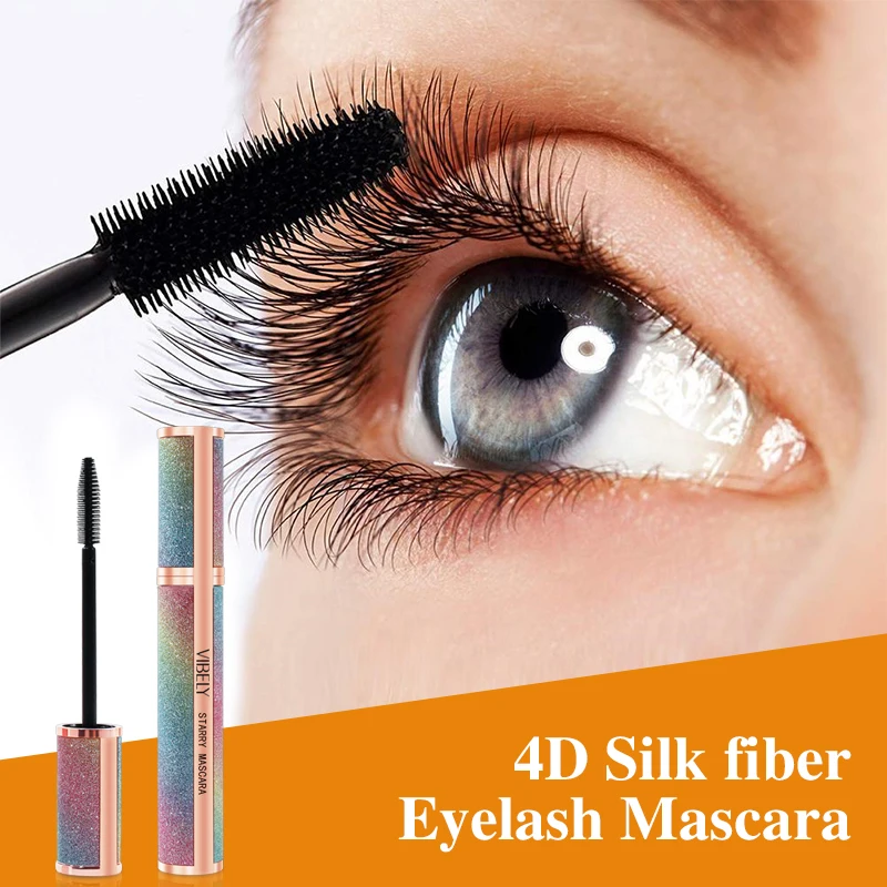 Double Effect Mascara 4d Silk Fiber Mascara Waterproof Natural