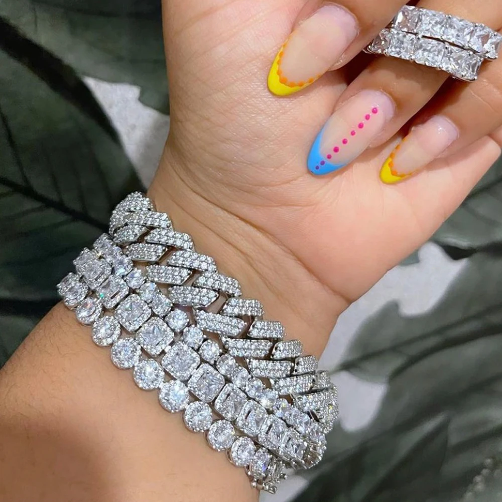 Men Fashion Bracelet Iced | Iced Bracelet Men Cuban Link