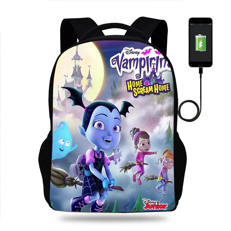 Disney Vampirina Zaino Ragazzi Ragazze Scuola Borsa Adolescente Libro Borse Uomo Donna Zaino Usb Zaino Da Viaggio Mochila
