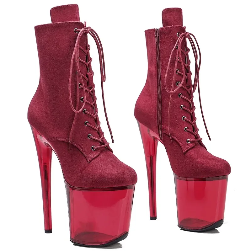 

LAIJIANJINXIA New Fashion Suede Upper 20CM/8inches Pole Dancing Shoes High Heel Platform Women's Modern Boots 324