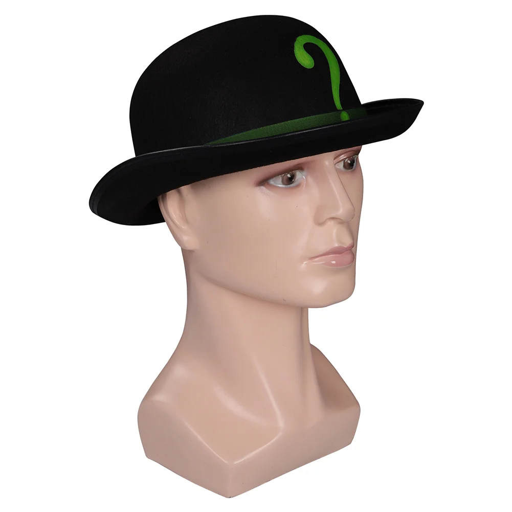 Riddler Hat Cosplay Costume Accessories Movie Super Villain Disguise Headgear Adult Boys Cap Outfits Halloween Suits Props