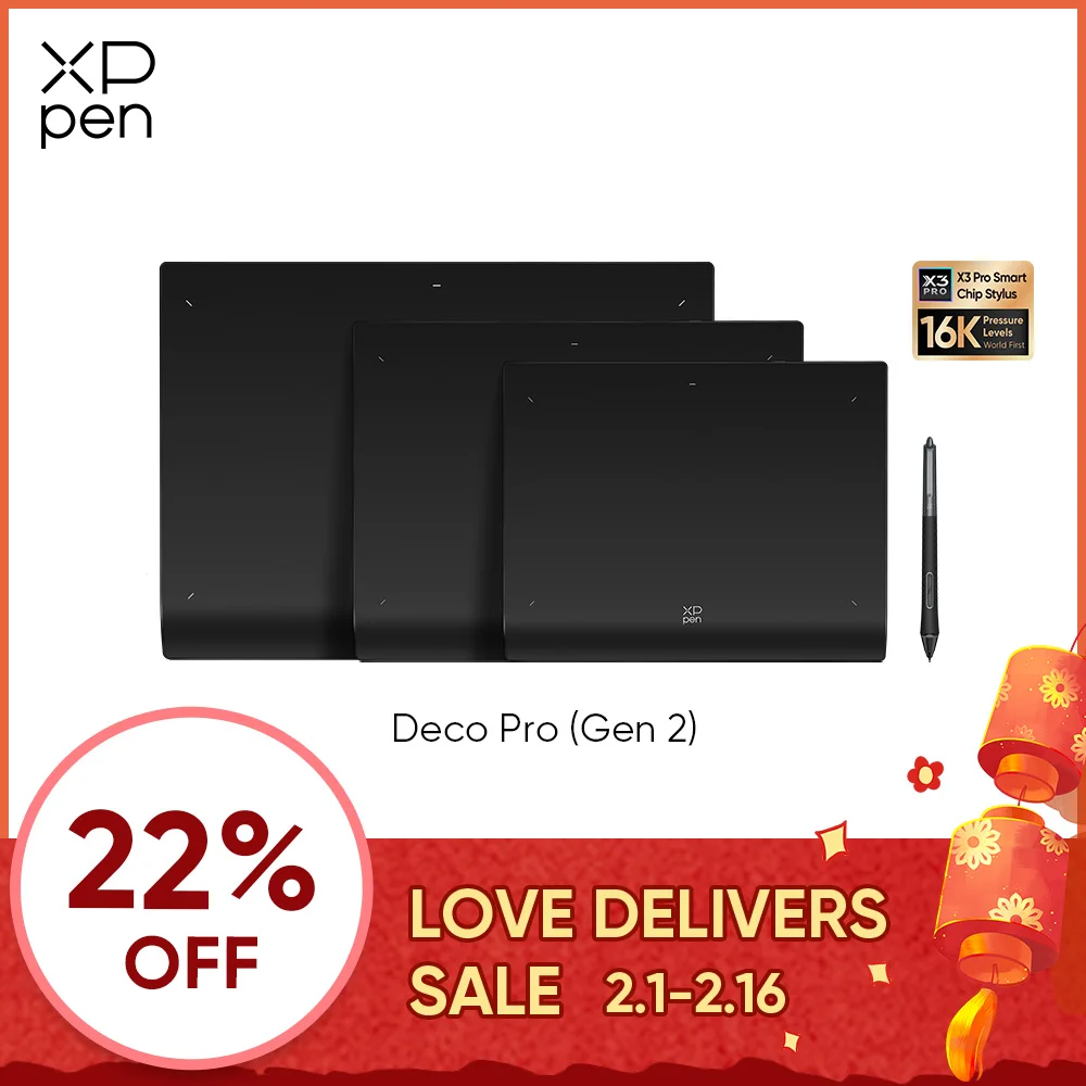 Xppen Deco Pro (Gen 2) Tavoletta Grafica World First 16K Livelli Di Pressione X3 Pro Stylus Tavoletta Da Disegno Digitale Per Disegnare Art Design