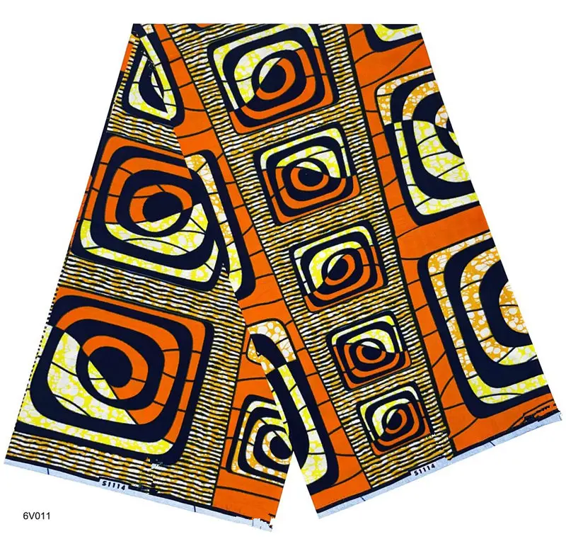 100% Cotton 6yards African Wax Fabric Veritable Wax Nigerian Ankara Block Prints Batik Fabric Hollandais Dutch Pagne 1
