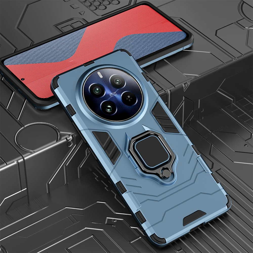 KEYSION stoßfeste Rüstungshülle für Realme 12+ 5G 12 Pro, Silikon + PC, Metallring, Ständer, Halter, Handyhülle für OPPO Realme 12 Pro+5G – Detail 8