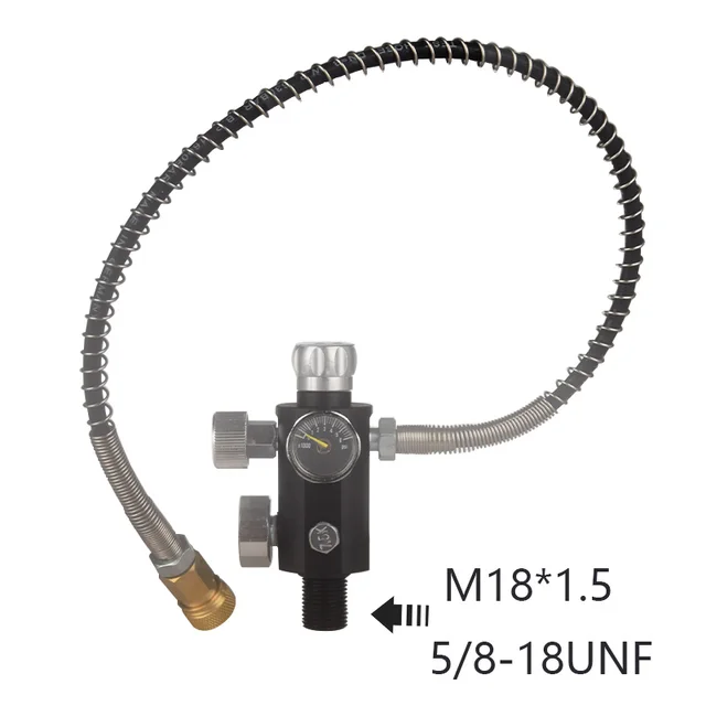 HPA เครื่องควบคุมวาล์ว Relief ถังควบคุมแรงดันน้ำอากาศสำหรับดำน้ำ, อุปกรณ์เสริมสำหรับตู้ปลา C02เติมถังเติมลมอะแดปเตอร์สำหรับดำน้ำ 1