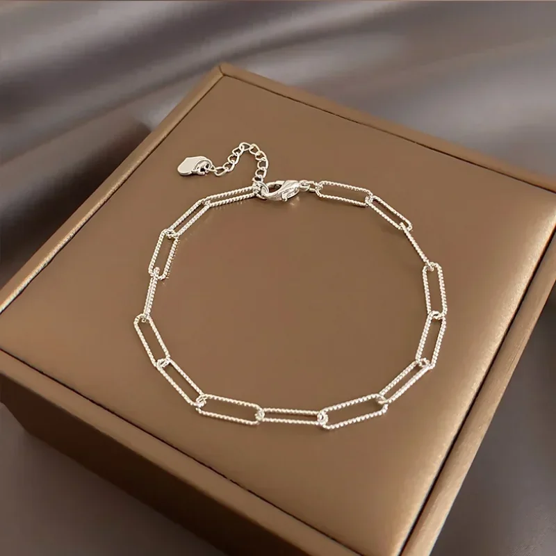 New Fashion Silver Colour Double Layer Bracelet Sparkling Exquisite Simple Women Bracelet Fine Jewelry Accessories - Image 6