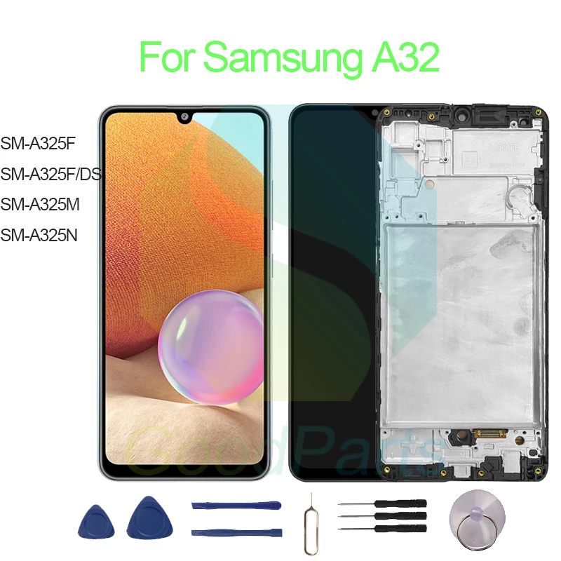 

Для Samsung A32 замена экрана 2400*1080 фотография/F/DS/M/N A32 ЖК сенсорный дигитайзер в сборе