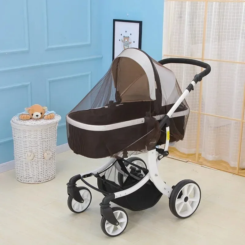 Baby Stroller Mosquito Net Pushchair Cart Insect Shield Net Mesh Safe Infants Protection Mesh Cover Baby Stroller Accessories