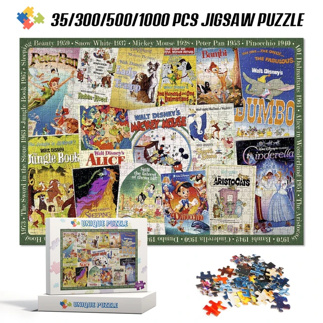 Peter Pan Disney Movie Puzzles Fashion Cartoon 300/500/1000 Pieces