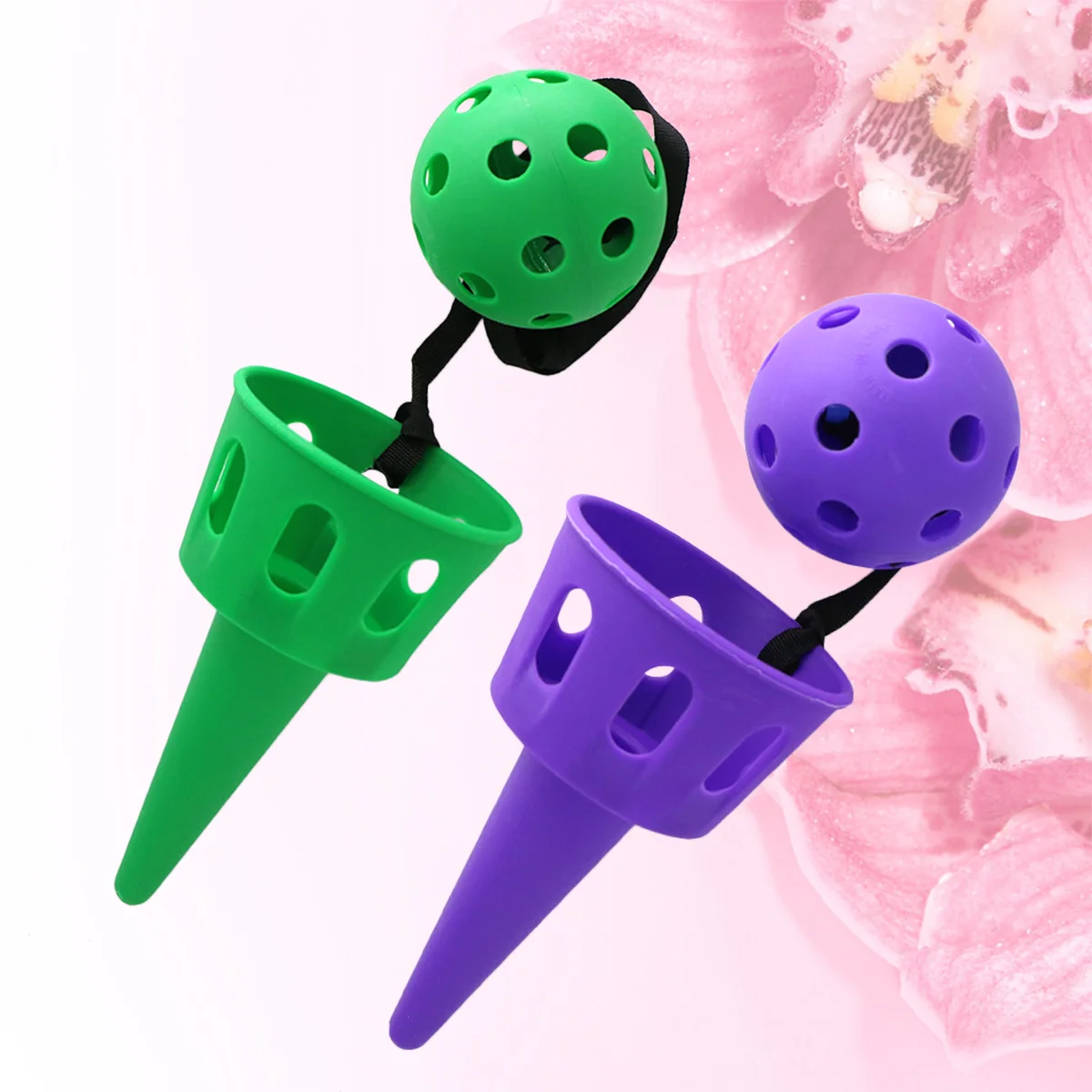 2 Sets Scoop Ball Game Catch outside Kids Toys Cup Parent-child Toddler Outdoor 4