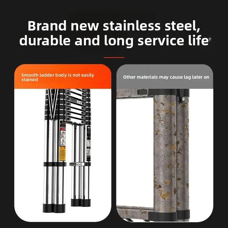 Folding Stainless Steel Herring Bone Ladder - Image 4