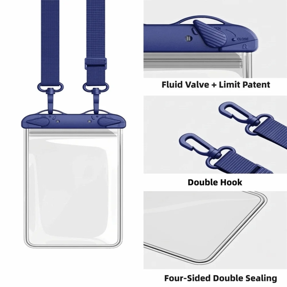 Waterproof Phone Bag with Hanging Rope and Touch Screen Access