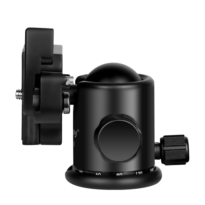 Manbily KM0 Professional Camera Ball Head Ballhead Tripod Head Panoramic Sliding Rail with Manfrotto 200PL-14 Clamp tripod ball head