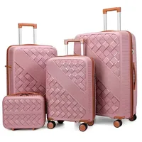 Nouveau Ensemble de bagages 4 pièces grande valise Spinner, bagage de voyage à main pour les étudiants 2