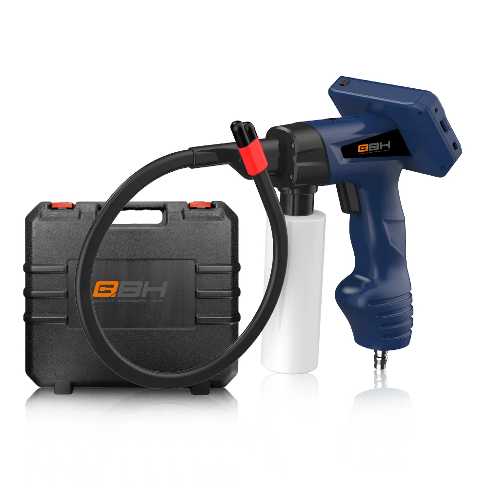 High Pressure Cleaning Borescope Car Air Conditioner Flush, QBH Water Hose With Camera A/C Cleaner Tool Visual Washing Gun