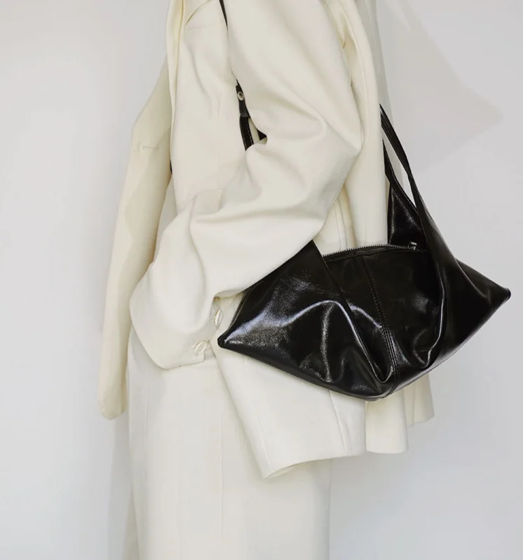 Borsa a tracolla donna in vera pelle con manico a corno_voghion.com