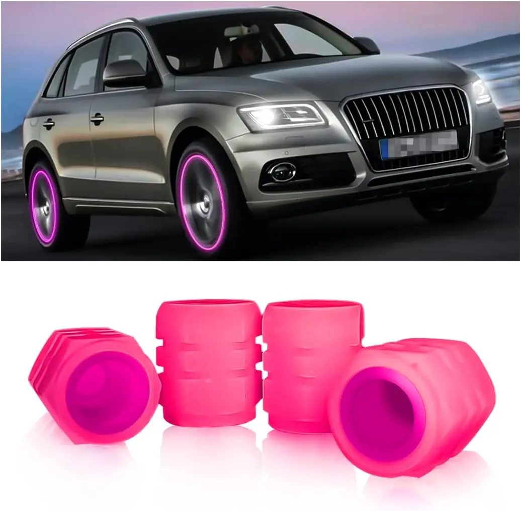 thumbnail image 1 of Tapones de válvula de neumático luminosos para coche, boquillas para rueda de motocicleta y bicicleta, decoración fluorescente que brilla por la noche, tapones para vástago de neumático, misiles para, 1 of 4