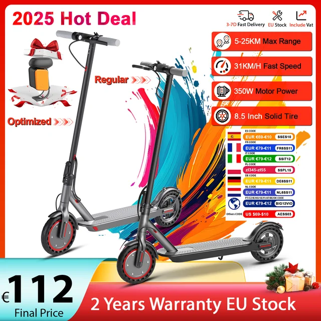 Trottinette électrique LADPED BP60XB/E1PRO à double frein avec siège, sac de rangement, moteur 350W, 31KM/H sur application, pneus 36V 8,5 pouces, pour adultes 1