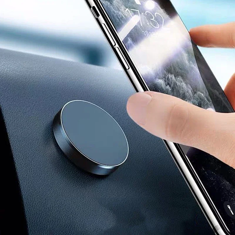 Magnetic Dashboard Phone Holder with Metal Plate and Wall Mount Feature