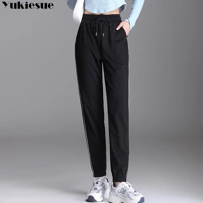 

2022 Spring Autumn New Fashion Korean High Waist Style Solid Casual Sweatpants Simple slim Commute Long Pants Women Streetwear