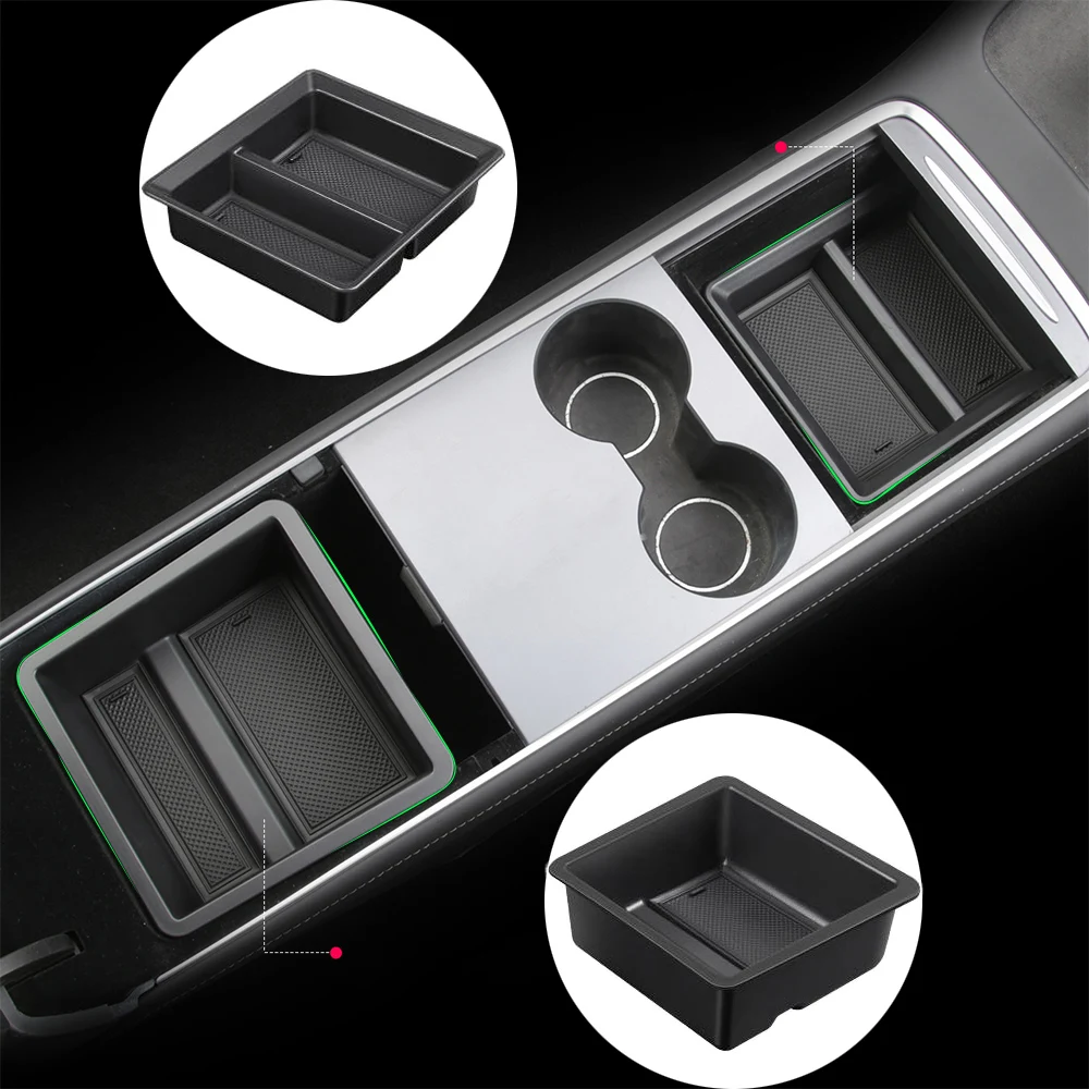 Adecuado Para Tesla Model 3/Y Consola Central ETC Caja Almacenamiento Accesorios Modificacion