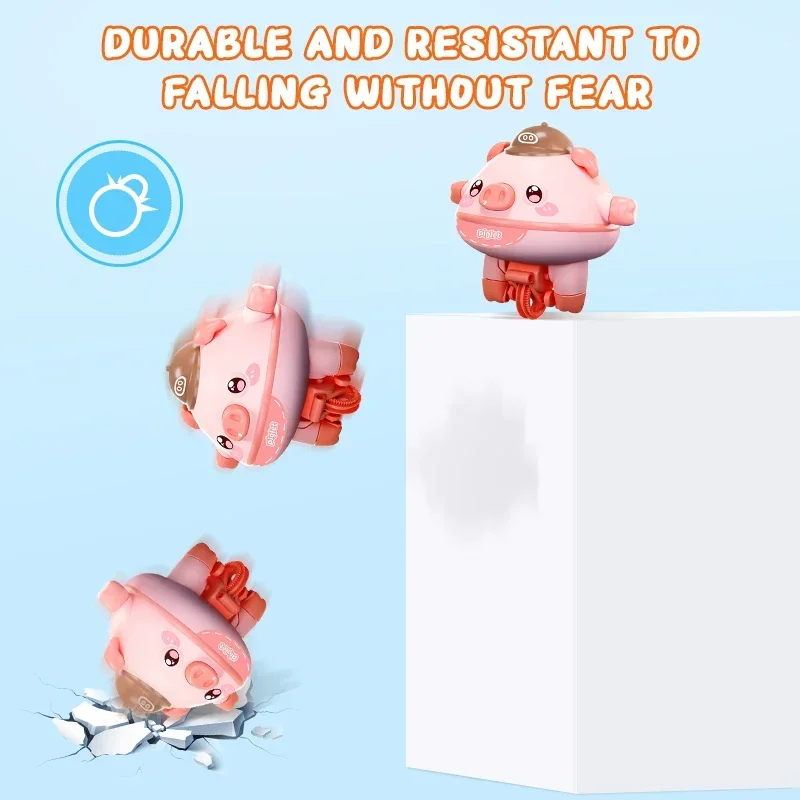 Novelty Tightrope Walking Tumbler Unicycle Toys Cute Balanced Pig Toys Roly-Poly Fingertip Gyroscope Balance Robot 4