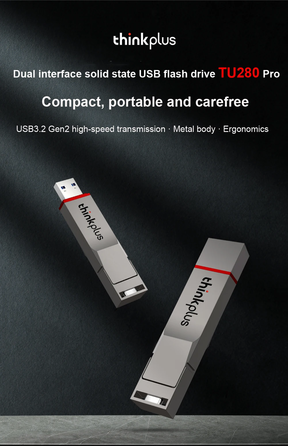Lenovo-Thinkplus, Estado Sólido, Disco U, Pen Drive,
