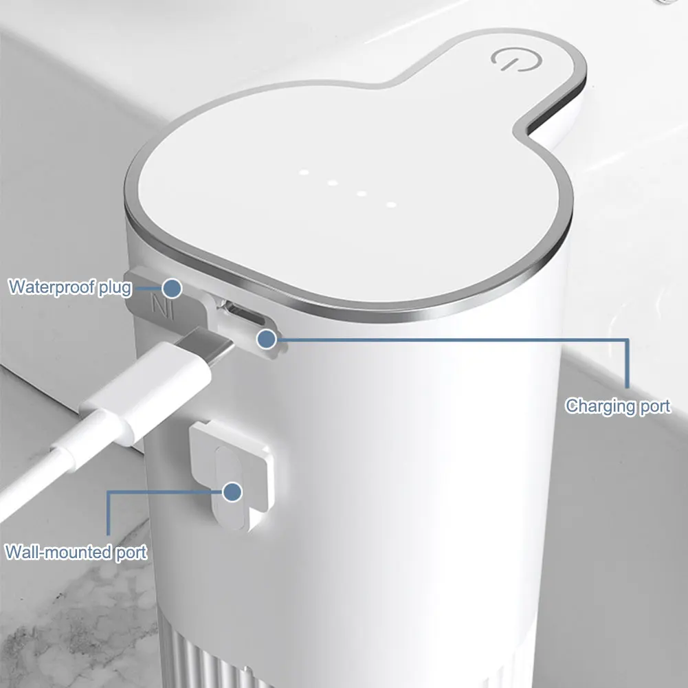 Automatic Soap Dispenser Foam Touchless Soap Dispenser 360-430ML USB Rechargeable 4 Level Adjustable Hand Sanitizer Dispenser 3