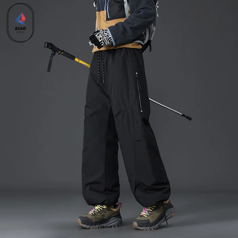 2026 Winter Men Down Jacket Brand Casual Cold-proof 90 White Duck Down Warm Wide leg Pants Women Snow Hiking Waterproof Trousers