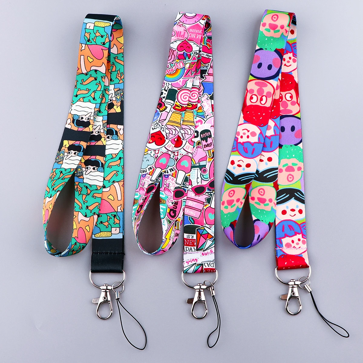 ER2023 Cartoon Lanyard Card Holder Doctors Nurses Hanging Neck Mobile Phone Lanyard Badge Subway Access Card Holder for Women