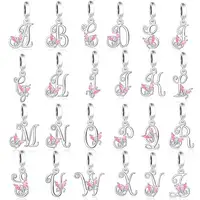 FC Jewelry Fits Original Pan Charms Bracelets Necklace 925 Sterling Silver A-Z Alphabet Letter Kralen Beads Birthday Berloque 1
