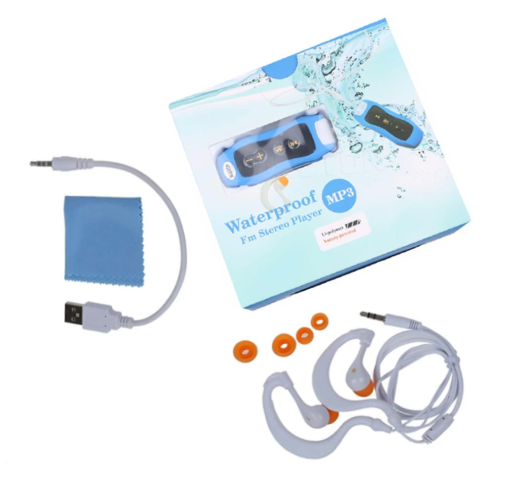 Lecteur Mp3 De Natation Étanche Ipx8, Mini Lecteur De Musique Avec