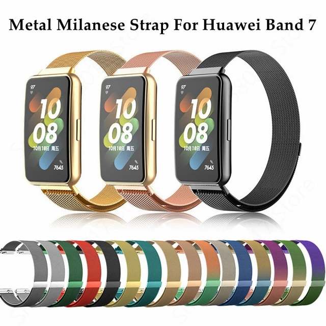 Correa Magnética De Metal Para Huawei Band 7 Pulseras De Acero Inoxidable  band7 Accesorios De Relojes Inteligentes