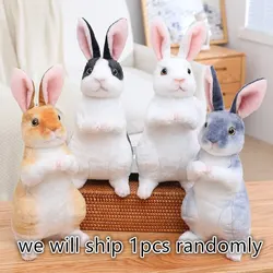 Realistic Plush Bunny Toy - Lifelike Animal Photo Prop Gift (Randomly 1pcs)