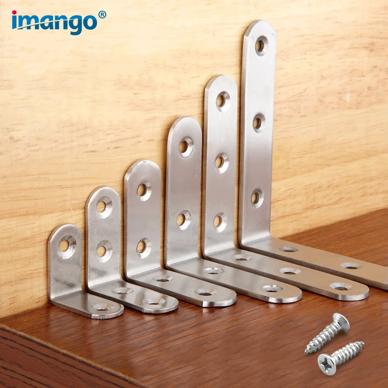8 Pièces Équerre de Fixation Inox, Équerre de Coin Acier Inoxydable