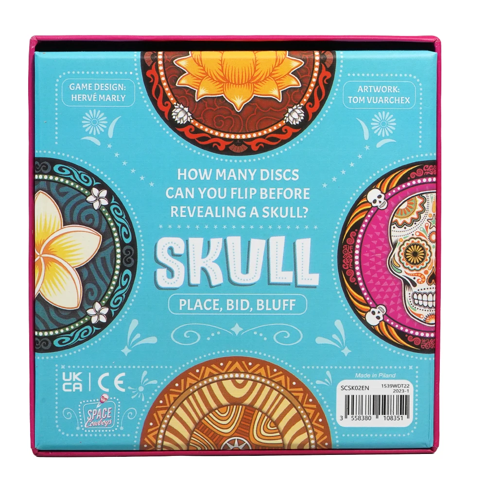 Skull Party Game Bluffing and Strategy Board Game 3-6 Players Board Game 6