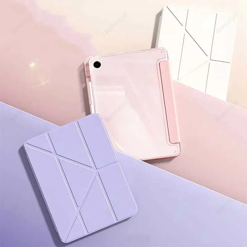 Pencil Holder Case tablet case for Samsung galaxy tab S6 lite 10.4'' SM-P610 P615 P613 P619 P620 P625 P627 Clear Transparent Back