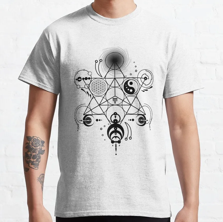 Aum Mandala Sacred Geometry Spiritual Zen Symbol 100% Cotton Men's T-Shirt - Plus Size Available