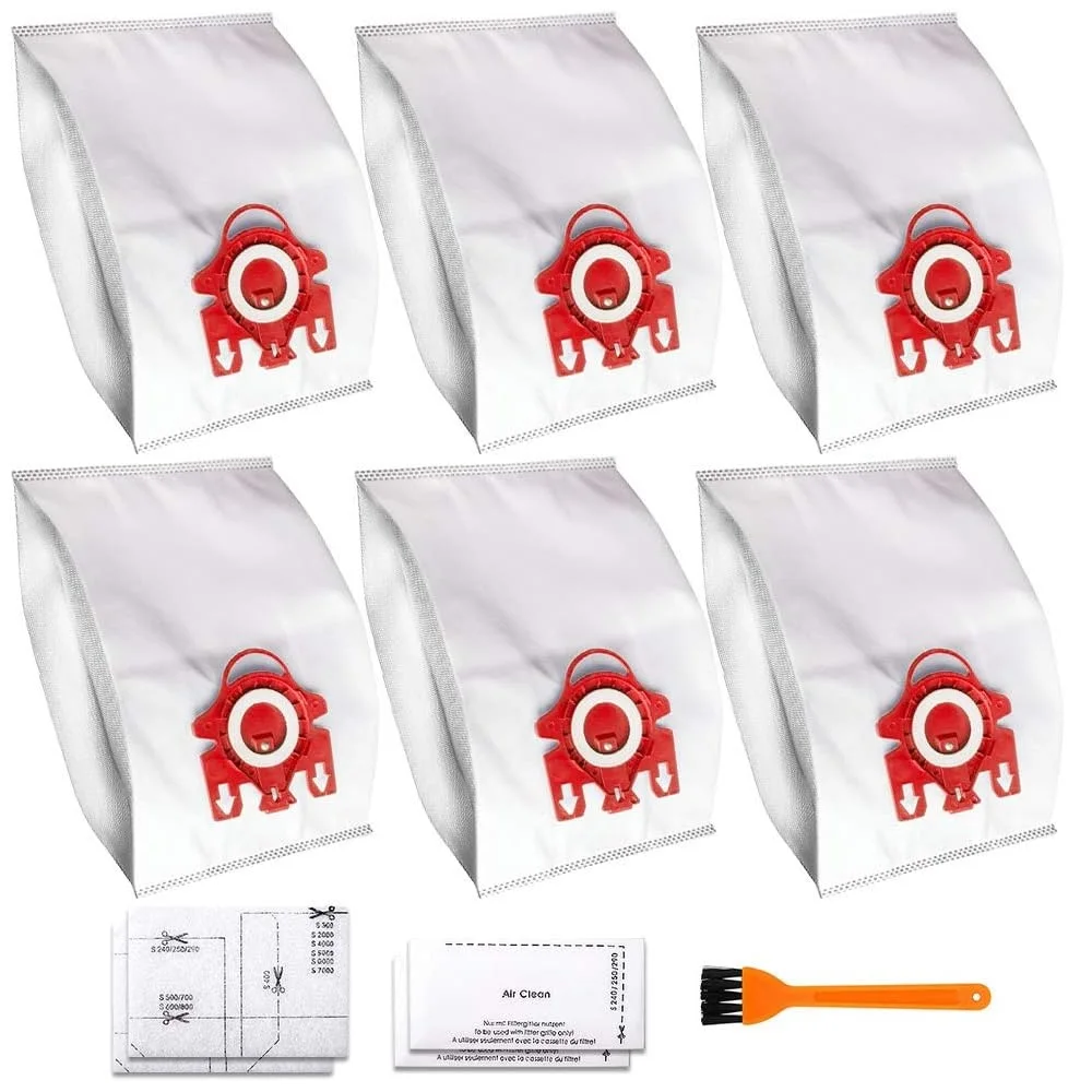 6 шт. AirClean 3D пылесборник для Miele FJM,Compact C2,S241,S290,S300i,S500,S700,S4,S6 серии канистровый пылесос