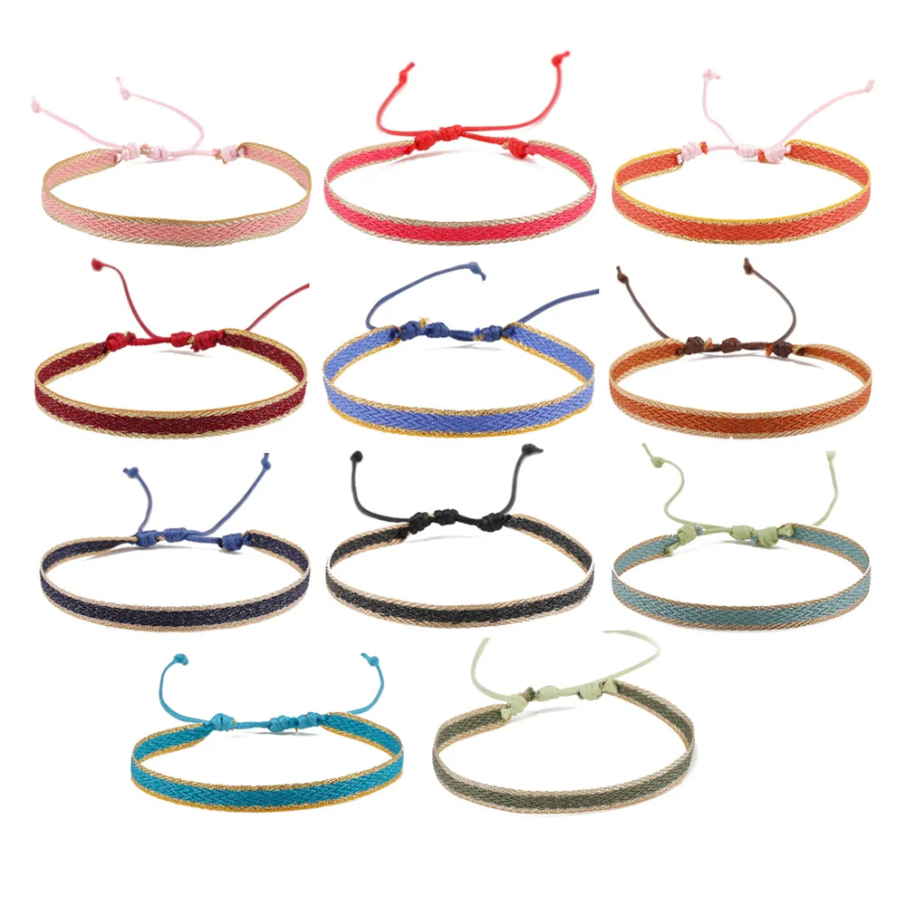 Vintage Nepal Tibetan Weaved Lucky Fabric Bracelet for Women Men Colorful Ethnic Friendship Cloth Bracelet Jewelry cloth braided bracelet