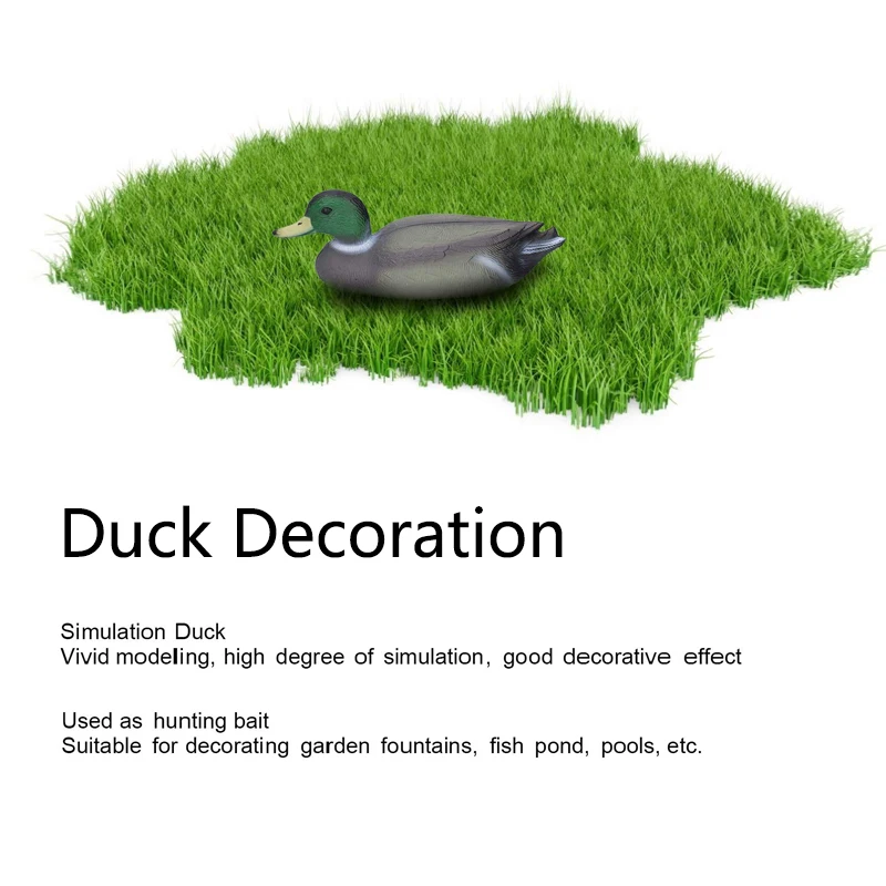 Leurre canard réaliste en plastique flottant pour chasse et décoration de jardin extérieur