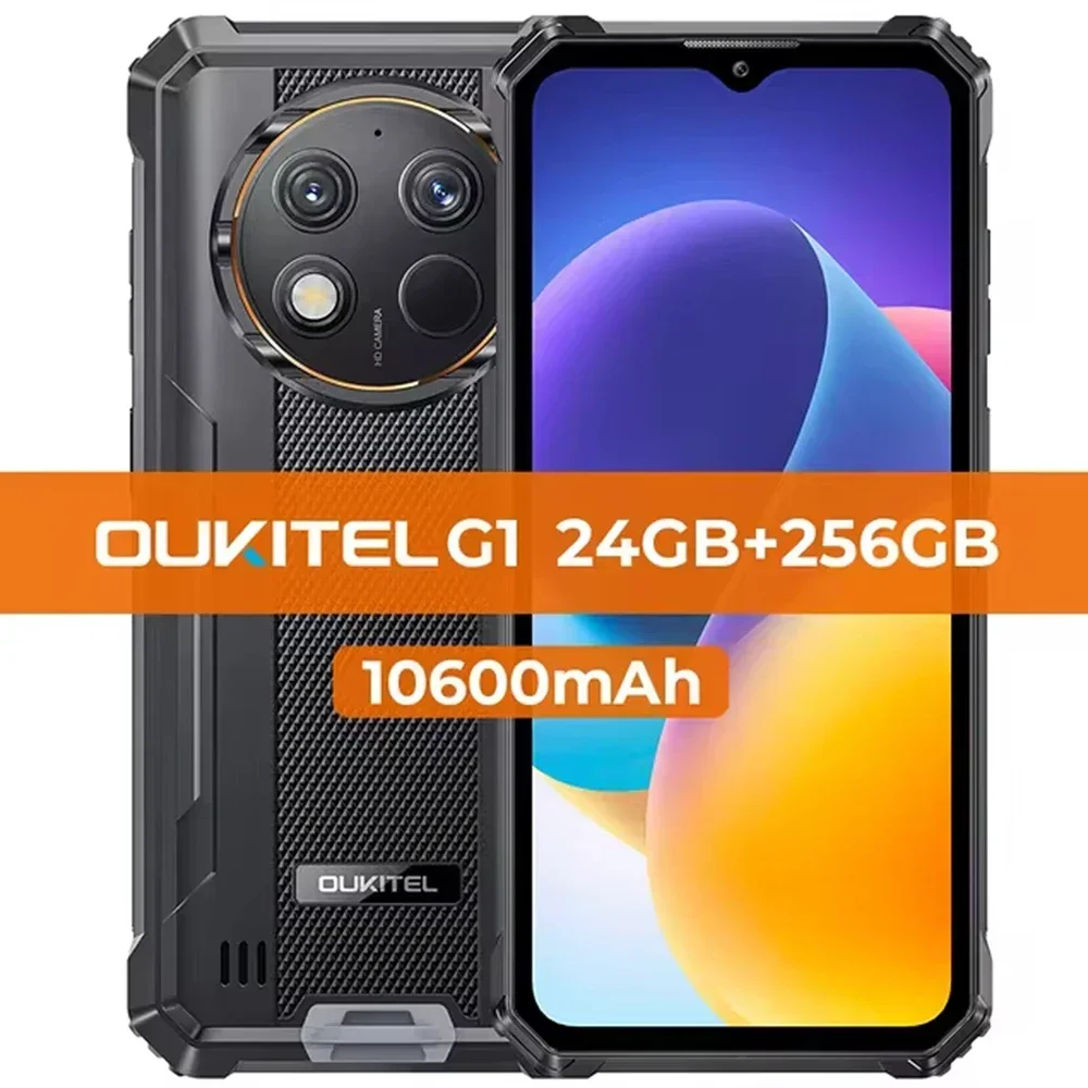 Oukitel G1 頑丈なスマートフォン Android14 10600mAh バッテリー 6.52
