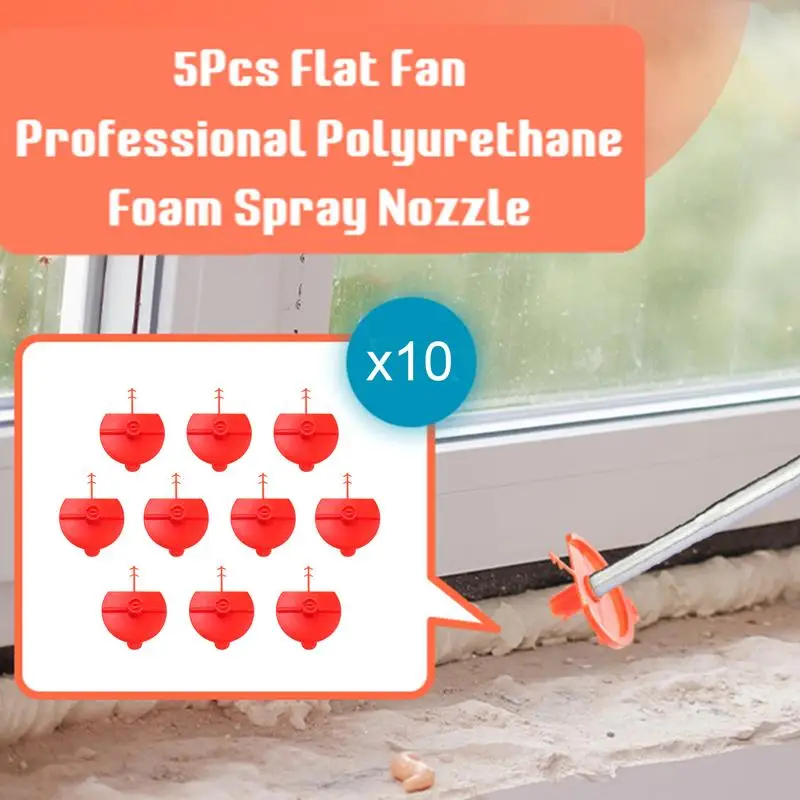 Flat Fan Nozzle 10X Flat Fan Foam Sprayer Nozzles Reusable Polyurethane Foam Nozzle Glue Caulk Nozzle For Backpack Sprayer 4