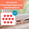 Flat Fan Nozzle 10X Flat Fan Foam Sprayer Nozzles Reusable Polyurethane Foam Nozzle Glue Caulk Nozzle For Backpack Sprayer 4