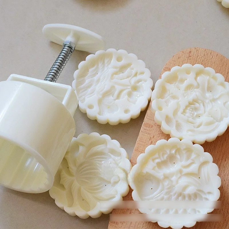 Thiened Large Mooncake Mold Handpred Guangdong Sle 3D Lotus Fi New Product Kitchen Baking Tools for Everyone