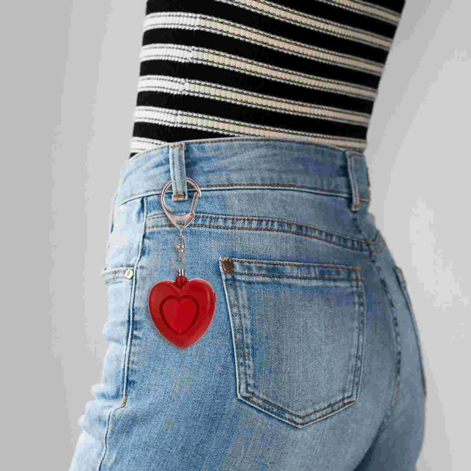 

Personal Alarm Heart Shaped Personal Security Alarm Keychain with Lights